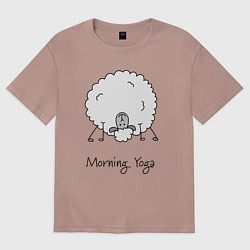Женская футболка оверсайз Утро и йога