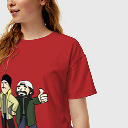 Футболка оверсайз женская Vault Jay and silent Bob, цвет: красный — фото 2