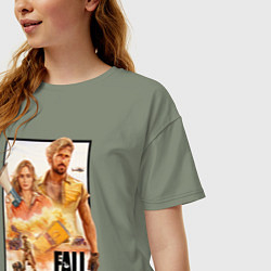 Футболка оверсайз женская Каскадеры Райан Гослинг и Эмили Блант, цвет: авокадо — фото 2