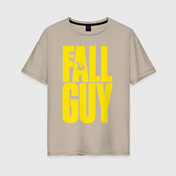 Женская футболка оверсайз The fall guy logo