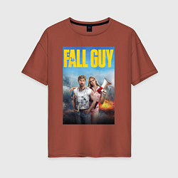 Женская футболка оверсайз Ryan Gosling and Emily Blunt the fall guy