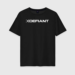 Футболка оверсайз женская Xdefiant лого, цвет: черный