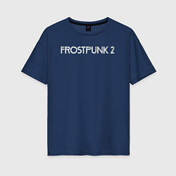 Женская футболка оверсайз Frostpunk 2 logo
