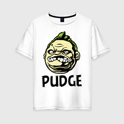 Женская футболка оверсайз Pudge Face