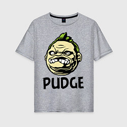Женская футболка оверсайз Pudge Face