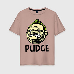 Женская футболка оверсайз Pudge Face