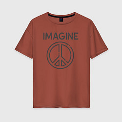 Женская футболка оверсайз Peace imagine