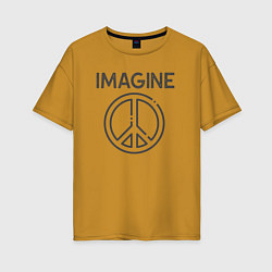 Женская футболка оверсайз Peace imagine