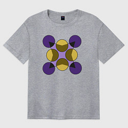 Женская футболка оверсайз Фигура из окружностей