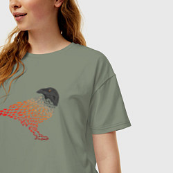 Футболка оверсайз женская Crow, цвет: авокадо — фото 2