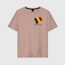 Женская футболка оверсайз Im Belgian - motto
