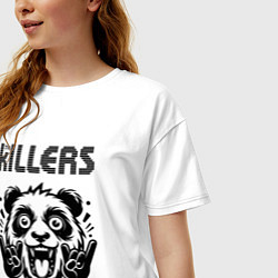 Футболка оверсайз женская The Killers - rock panda, цвет: белый — фото 2