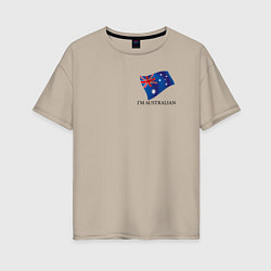 Женская футболка оверсайз Im Australian - motto