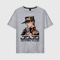 Женская футболка оверсайз Jotaro Kujo - Jojo ai art