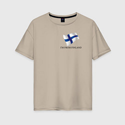 Женская футболка оверсайз Im from Finland - motto
