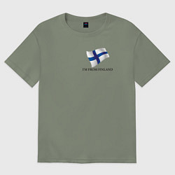 Женская футболка оверсайз Im from Finland - motto