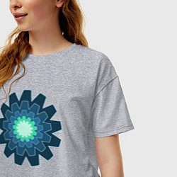 Футболка оверсайз женская Шестеренки друг в друге, цвет: меланж — фото 2