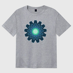 Женская футболка оверсайз Шестеренки друг в друге