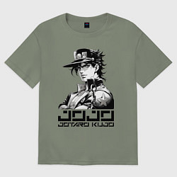Женская футболка оверсайз Jotaro Kujo - jojo ai art