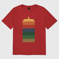 Женская футболка оверсайз Tardis colors