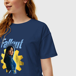 Футболка оверсайз женская Lucy - Fallout, цвет: тёмно-синий — фото 2