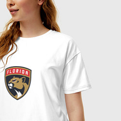 Футболка оверсайз женская Florida Panthers NHL, цвет: белый — фото 2