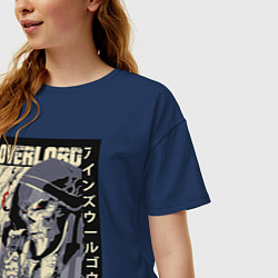 Футболка оверсайз женская Повелитель Момонга, цвет: тёмно-синий — фото 2