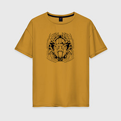 Женская футболка оверсайз Тор мифический бог грома