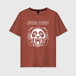 Женская футболка оверсайз Crystal Castles rock panda