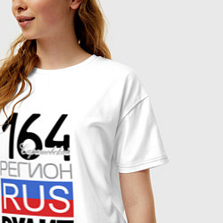 Футболка оверсайз женская 164 - Саратовская область, цвет: белый — фото 2