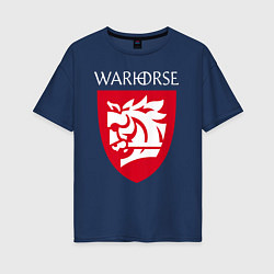 Женская футболка оверсайз Warhorse logo