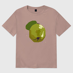 Футболка оверсайз женская Айва и звезды - пиксельное, цвет: пыльно-розовый