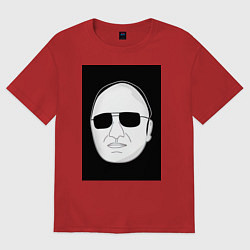 Женская футболка оверсайз Чиназес в очках мем