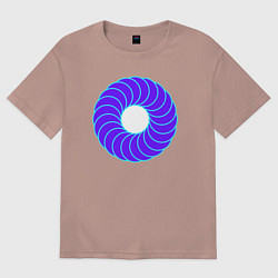 Женская футболка оверсайз Фиолетовая баранка