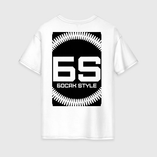 Женская футболка оверсайз Босяк style / Белый – фото 2