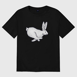 Женская футболка оверсайз Бегущий кролик