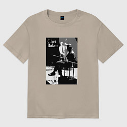 Женская футболка оверсайз Chet Baker in concert