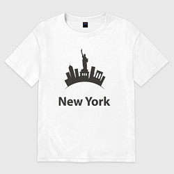 Женская футболка оверсайз New York mood