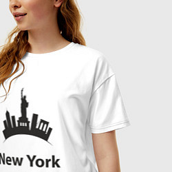 Футболка оверсайз женская New York mood, цвет: белый — фото 2