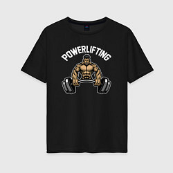 Женская футболка оверсайз Powerlifting gym