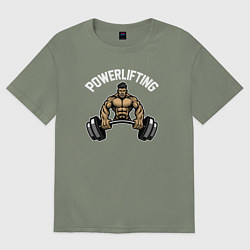 Женская футболка оверсайз Powerlifting gym
