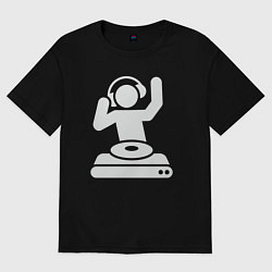 Женская футболка оверсайз Party dj