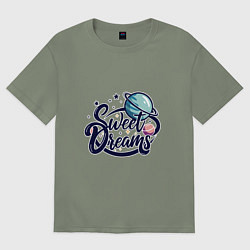 Женская футболка оверсайз Sweet dreams космос