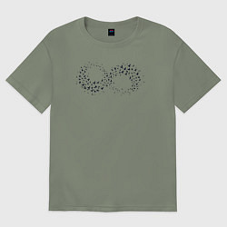 Женская футболка оверсайз Бесконечность птиц