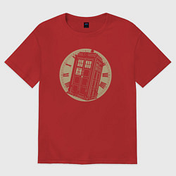 Футболка оверсайз женская Time tardis, цвет: красный