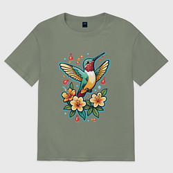 Футболка оверсайз женская Колибри Ника, цвет: авокадо