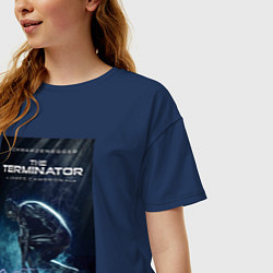 Футболка оверсайз женская Терминатор из будущего, цвет: тёмно-синий — фото 2
