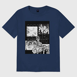 Женская футболка оверсайз Эйкити Онидзука коллаж