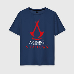 Женская футболка оверсайз Assassins creed shadows logo