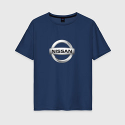 Женская футболка оверсайз Nissan logo